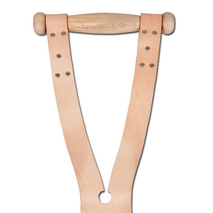 Leather carrying strap.