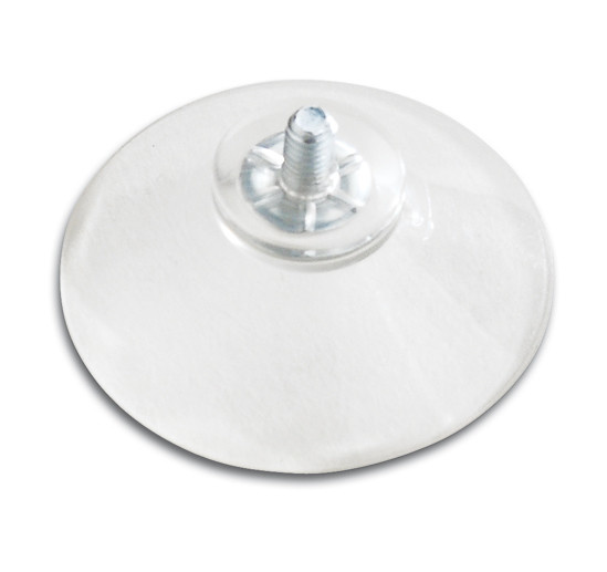 PVC suction cup with screw thread.