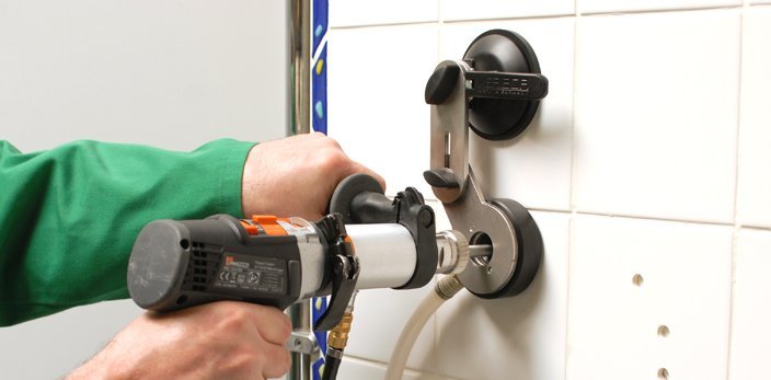 Veribor® high-quality aluminium suction lifter, M8 thread