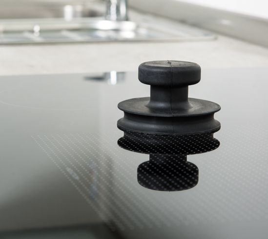 Veribor® suction lifter made of solid rubber.