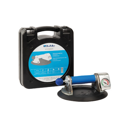 Veribor® Blue Line suction cup with pressure gauge.