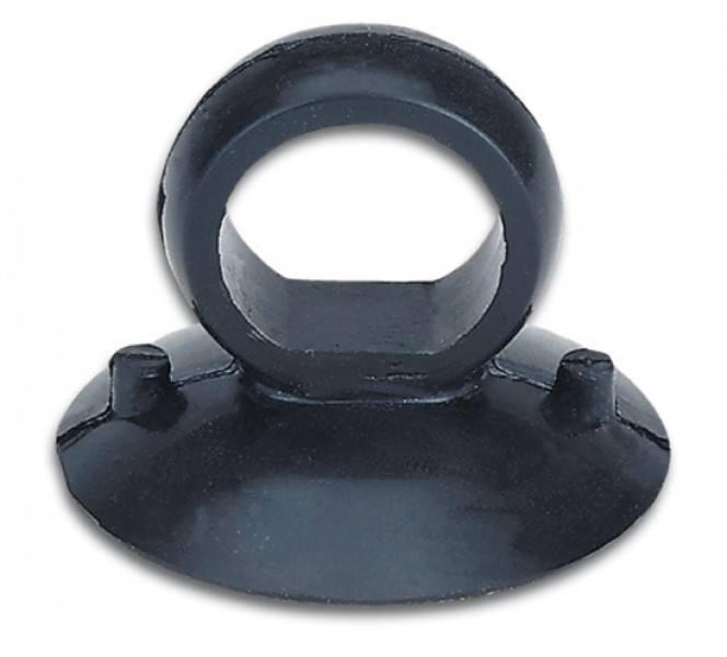 Suction cup, solid rubber with finger loop