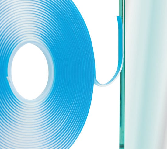 XtraColl® double-sided adhesive tape, passivated edges, glass thickness from 8 mm to 17.52 mm, 12 metres – 9 mm